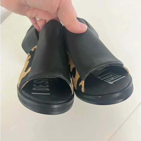 I Desire The Things That Will Destroy Me Chai Ankle Strap Black Leather Sandals - Picture 8 of 13